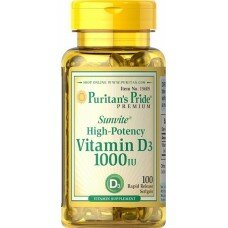 Vitamin D3 1000 IU - 100 softgels Puritan's Pride